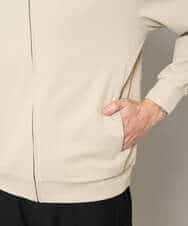 KHCED47069 a.v.v MEN(アー・ヴェ・ヴェ) 【イージーケア/洗濯機で洗える/毛玉になりにくい】ジャガードジップパーカー ベージュ