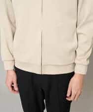 KHCED47069 a.v.v MEN(アー・ヴェ・ヴェ) 【イージーケア/洗濯機で洗える/毛玉になりにくい】ジャガードジップパーカー ベージュ