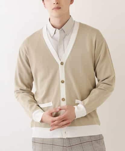 KHCEP04059 a.v.v MEN 配色ニットカーディガン