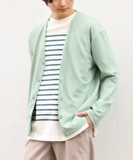 KHCES01054 a.v.v MEN(アー・ヴェ・ヴェ) 【累計8000枚販売】なめらかダンボールカーディガン ミント
