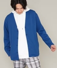 KHCES01054 a.v.v MEN(アー・ヴェ・ヴェ) 【累計8000枚販売】なめらかダンボールカーディガン ブルー