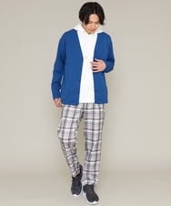 KHCES01054 a.v.v MEN(アー・ヴェ・ヴェ) 【累計8000枚販売】なめらかダンボールカーディガン ブルー