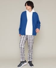 KHCES01054 a.v.v MEN(アー・ヴェ・ヴェ) 【累計8000枚販売】なめらかダンボールカーディガン ブルー