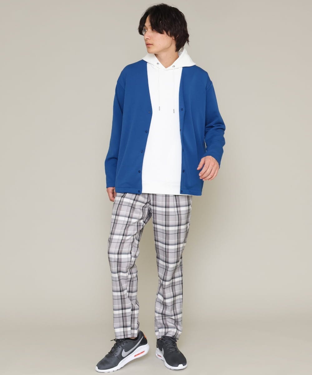 KHCES01054 a.v.v MEN(アー・ヴェ・ヴェ) 【累計8000枚販売】なめらかダンボールカーディガン ブルー