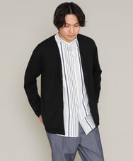 KHCES01054 a.v.v MEN(アー・ヴェ・ヴェ) 【累計8000枚販売】なめらかダンボールカーディガン ブルー