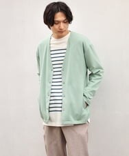 KHCES01054 a.v.v MEN(アー・ヴェ・ヴェ) 【累計8000枚販売】なめらかダンボールカーディガン ブルー
