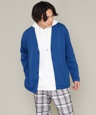 KHCES01054 a.v.v MEN(アー・ヴェ・ヴェ) 【累計8000枚販売】なめらかダンボールカーディガン ブルー