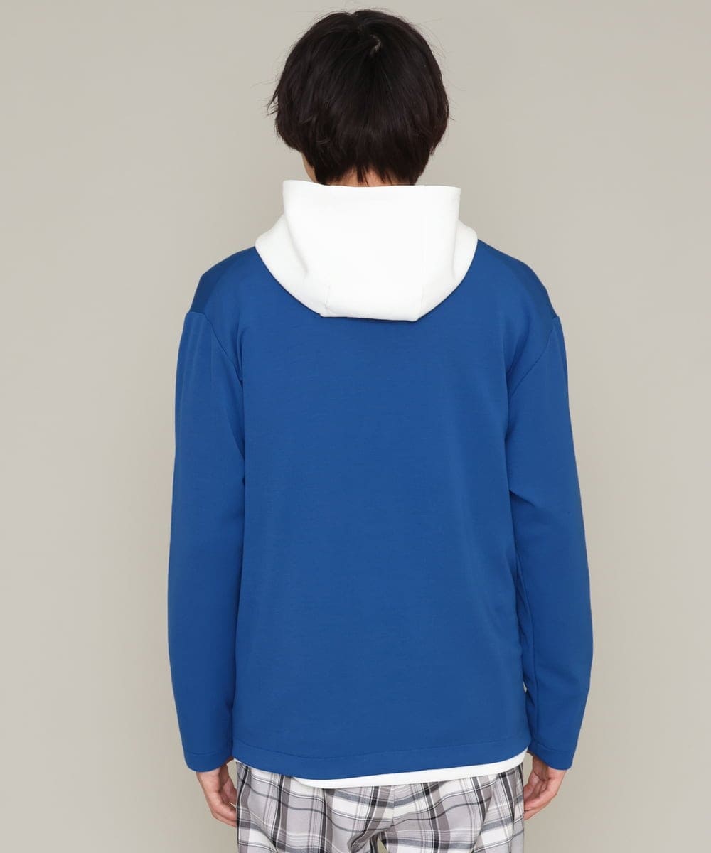 KHCES01054 a.v.v MEN(アー・ヴェ・ヴェ) 【累計8000枚販売】なめらかダンボールカーディガン ブルー