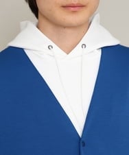 KHCES01054 a.v.v MEN(アー・ヴェ・ヴェ) 【累計8000枚販売】なめらかダンボールカーディガン ブルー