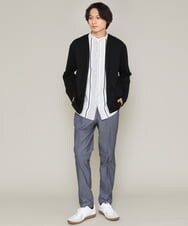 KHCES01054 a.v.v MEN(アー・ヴェ・ヴェ) 【累計8000枚販売】なめらかダンボールカーディガン ブルー