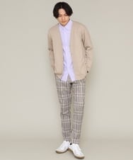 KHCES01054 a.v.v MEN(アー・ヴェ・ヴェ) 【累計8000枚販売】なめらかダンボールカーディガン ブルー
