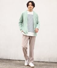 KHCES01054 a.v.v MEN(アー・ヴェ・ヴェ) 【累計8000枚販売】なめらかダンボールカーディガン ブルー