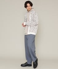 KHCES03069 a.v.v MEN(アー・ヴェ・ヴェ) キカジャカードワイドカーディガン アイボリー