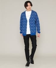 KHCES03069 a.v.v MEN(アー・ヴェ・ヴェ) キカジャカードワイドカーディガン アイボリー