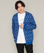 KHCES03069 a.v.v MEN(アー・ヴェ・ヴェ) キカジャカードワイドカーディガン アイボリー