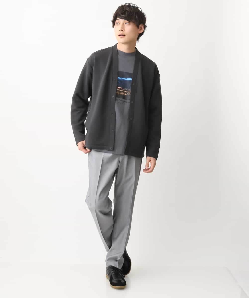 KHCEV01054 a.v.v MEN(アー・ヴェ・ヴェ) 【累計8000枚販売】なめらかダンボールカーディガン ライトブルー