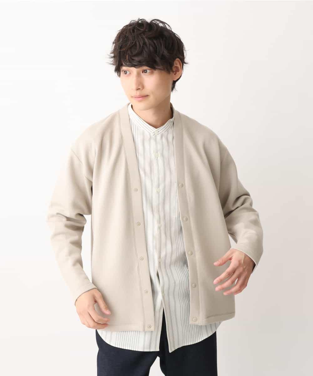 KHCEV01054 a.v.v MEN(アー・ヴェ・ヴェ) 【累計8000枚販売】なめらかダンボールカーディガン ライトブルー