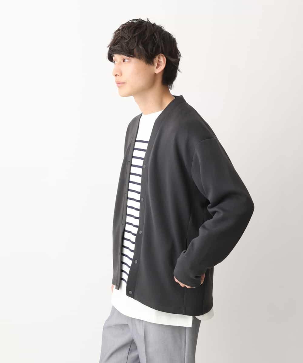 KHCEV01054 a.v.v MEN(アー・ヴェ・ヴェ) 【累計8000枚販売】なめらかダンボールカーディガン ライトブルー