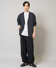 KHCGA55059 a.v.v MEN(アー・ヴェ・ヴェ) 【接触冷感/毛玉になりにくい】さらさらタッチVネックカーディガン ダークグレー