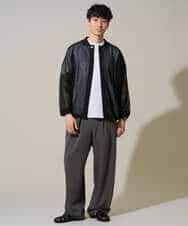 KHCGD30064 a.v.v MEN(アー・ヴェ・ヴェ) 【洗濯機で洗える】シアーニットカーディガン ブラック