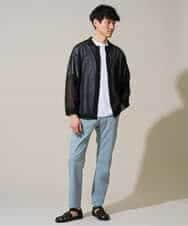 KHCGD30064 a.v.v MEN(アー・ヴェ・ヴェ) 【洗濯機で洗える】シアーニットカーディガン ブラック