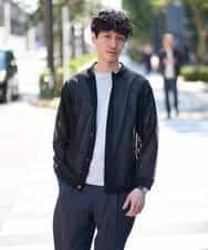 KHCGD30064 a.v.v MEN(アー・ヴェ・ヴェ) 【洗濯機で洗える】シアーニットカーディガン ブラック