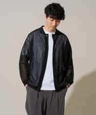 KHCGD30064 a.v.v MEN(アー・ヴェ・ヴェ) 【洗濯機で洗える】シアーニットカーディガン ブラック