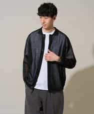 KHCGD30064 a.v.v MEN(アー・ヴェ・ヴェ) 【洗濯機で洗える】シアーニットカーディガン ブラック