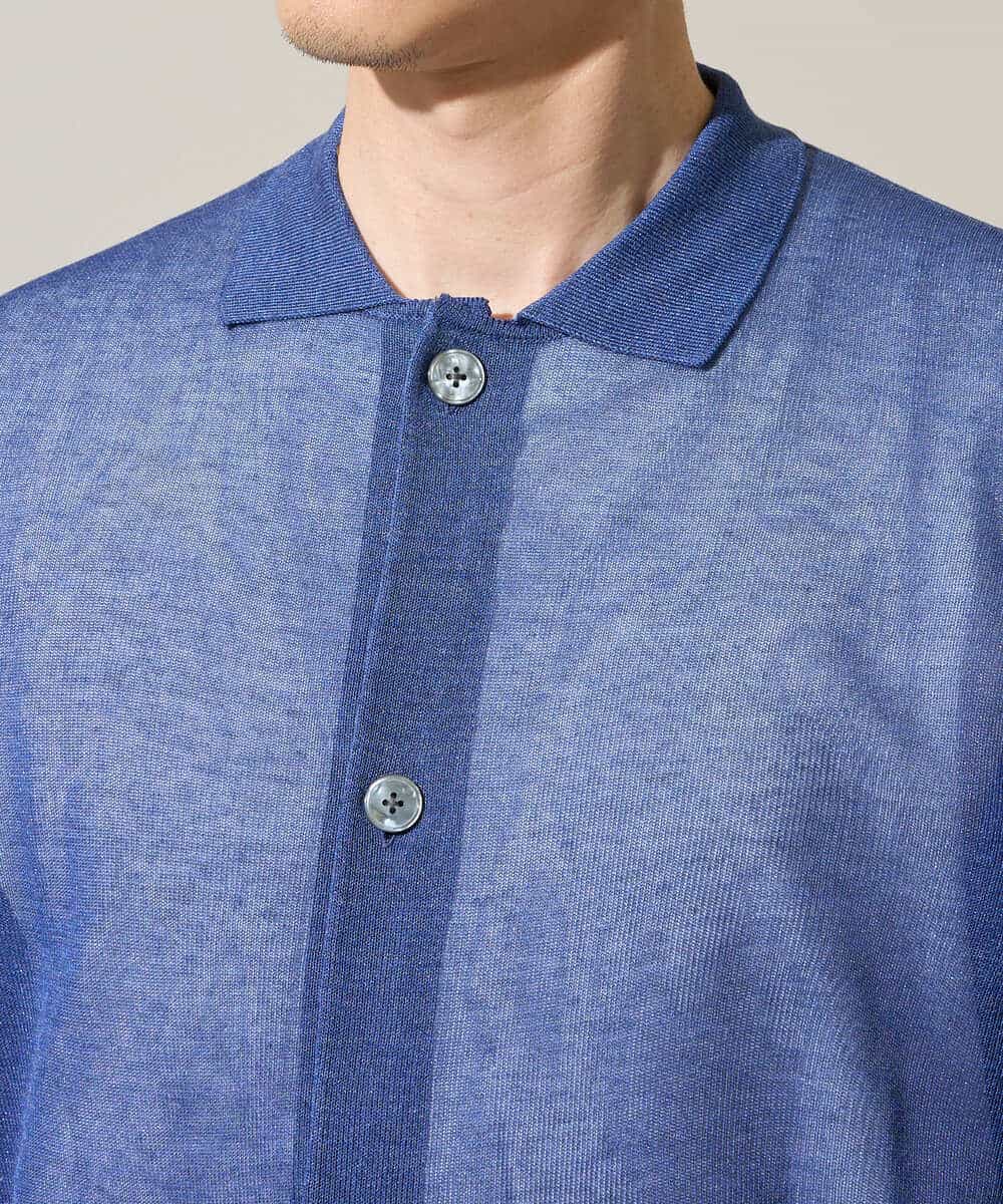 KHCGD30064 a.v.v MEN(アー・ヴェ・ヴェ) 【洗濯機で洗える】シアーニットカーディガン ブラック