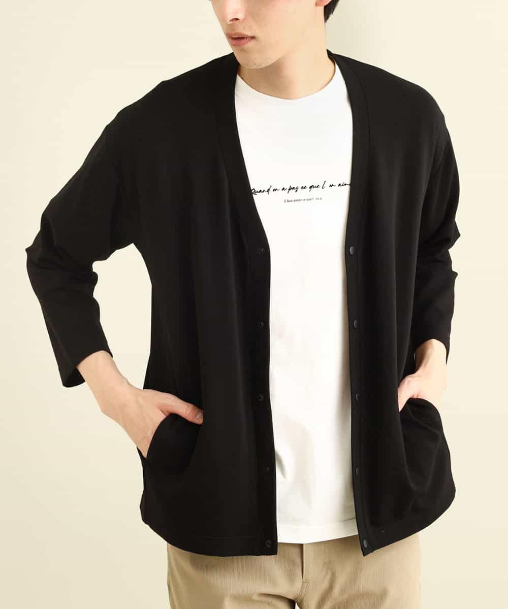 イージーケア 洗濯機で洗える 接触冷感 なめらか8分袖ライトダンボールカーディガン カーディガン A V V Men アー ヴェ ヴェ イトキンオンラインストア