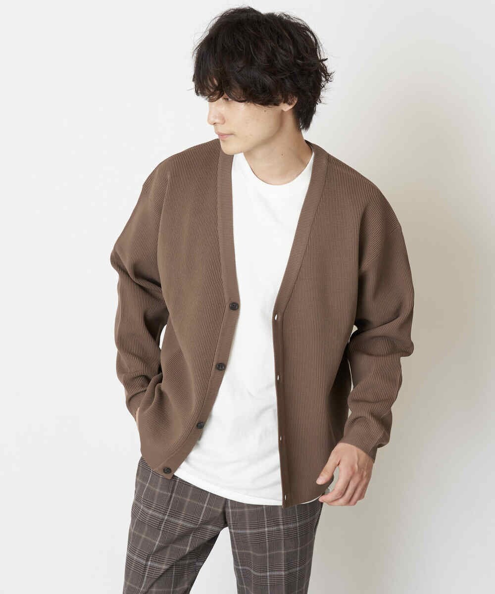 KHCJP02059 a.v.v MEN(アー・ヴェ・ヴェ) 【ユニセックス】アゼアミワイドシルエットカーディガン オレンジ