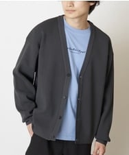 KHCJP02059 a.v.v MEN(アー・ヴェ・ヴェ) 【ユニセックス】アゼアミワイドシルエットカーディガン ダークグレー
