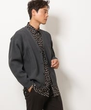 KHCJS02059 a.v.v MEN(アー・ヴェ・ヴェ) アゼ編ワイドカーディガン ダークグレー