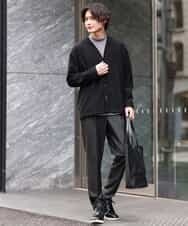 KHCJS03059 a.v.v MEN(アー・ヴェ・ヴェ) 【毛玉になりにくい】タックジャージーカーディガン イエロー