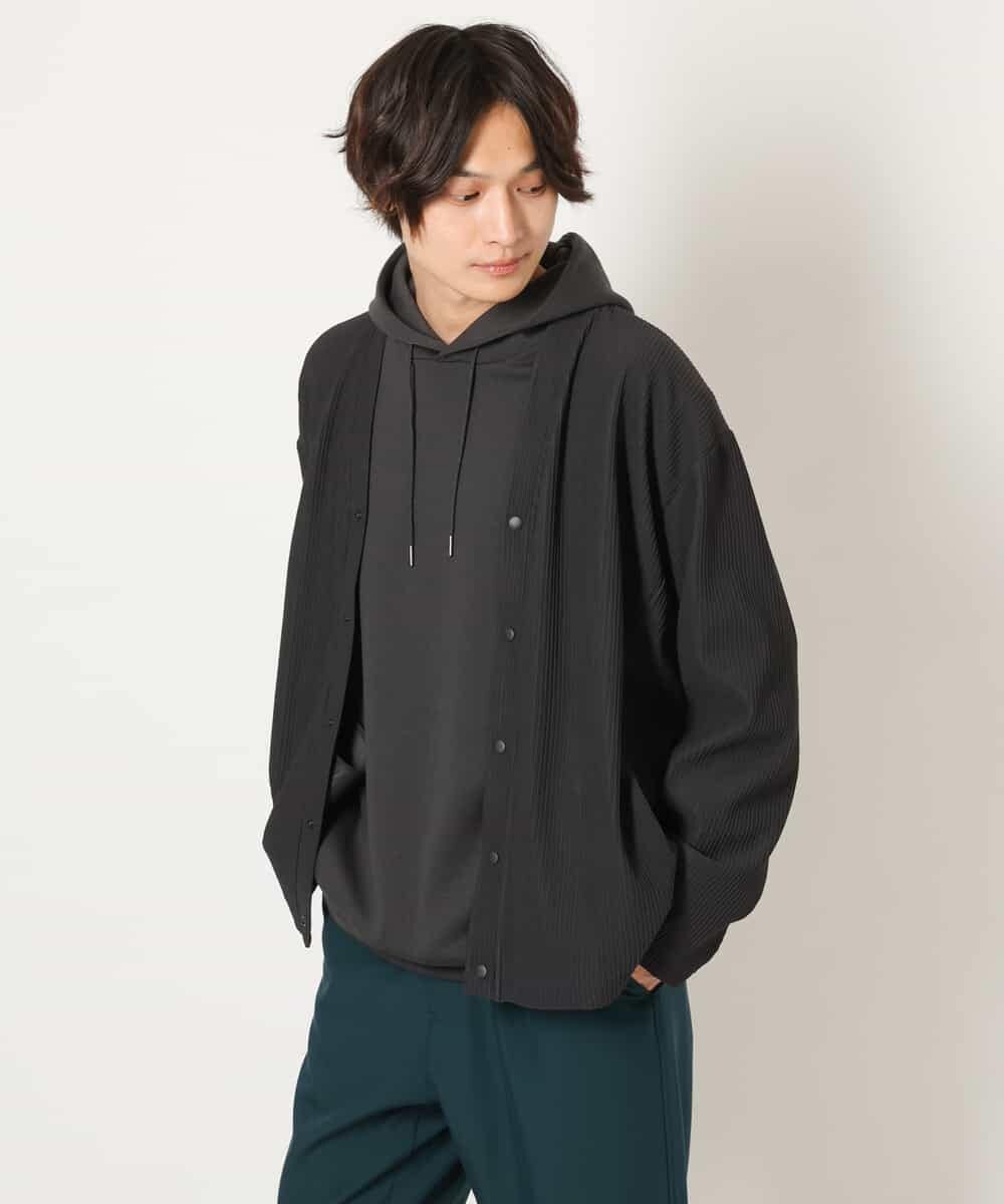 KHCJS03059 a.v.v MEN(アー・ヴェ・ヴェ) 【毛玉になりにくい】タックジャージーカーディガン イエロー