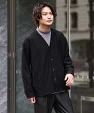 KHCJS03059 a.v.v MEN(アー・ヴェ・ヴェ) 【毛玉になりにくい】タックジャージーカーディガン イエロー