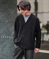 KHCJS03059 a.v.v MEN(アー・ヴェ・ヴェ) 【毛玉になりにくい】タックジャージーカーディガン イエロー