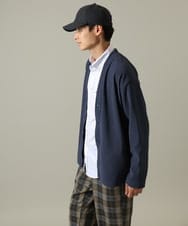KHCJV03059 a.v.v MEN(アー・ヴェ・ヴェ) 【シワになりづらい】タックジャージーカーディガン ブラック