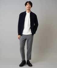 KHCLA13064 a.v.v MEN(アー・ヴェ・ヴェ) 【洗濯機で洗える】ポリエステルリブニットジップアップカーディガン ブラック