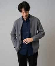 KHCLA13064 a.v.v MEN(アー・ヴェ・ヴェ) 【洗濯機で洗える】ポリエステルリブニットジップアップカーディガン ブラック