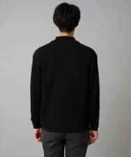 KHCLA13064 a.v.v MEN(アー・ヴェ・ヴェ) 【洗濯機で洗える】ポリエステルリブニットジップアップカーディガン ブラック