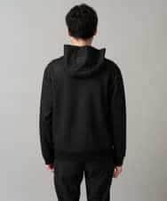 KHCLA47069 a.v.v MEN(アー・ヴェ・ヴェ) 【イージーケア/毛玉になりにくい】ツイルエンボスフェイクスエードジップパーカー【洗濯機で洗える】 ブラック