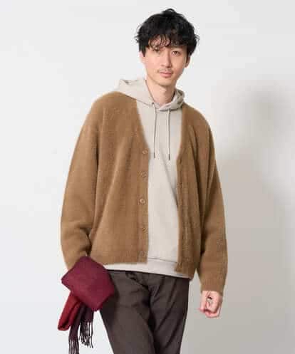 KHCLD21079 a.v.v MEN 【手洗い】シャギーワイドシルエットカーディガン