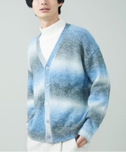 KHCLP25079 a.v.v MEN グラデーションワイドシルエットカーディガン