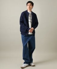KHCLS14069 a.v.v MEN(アー・ヴェ・ヴェ) 【大人カーディガン】スタンドカラーニットカーディガン ネイビー