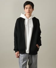 KHCLV13059 a.v.v MEN(アー・ヴェ・ヴェ) 【春先まで使える】ドライバーズリブニットカーディガン ブラック