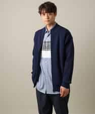 KHCLV13059 a.v.v MEN(アー・ヴェ・ヴェ) 【春先まで使える】ドライバーズリブニットカーディガン ブラック