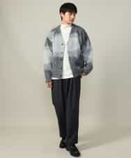 KHCLV25079 a.v.v MEN(アー・ヴェ・ヴェ) 【ユニセックス】ボカシ柄起毛シャギーニット（厚手であったかい） グレー