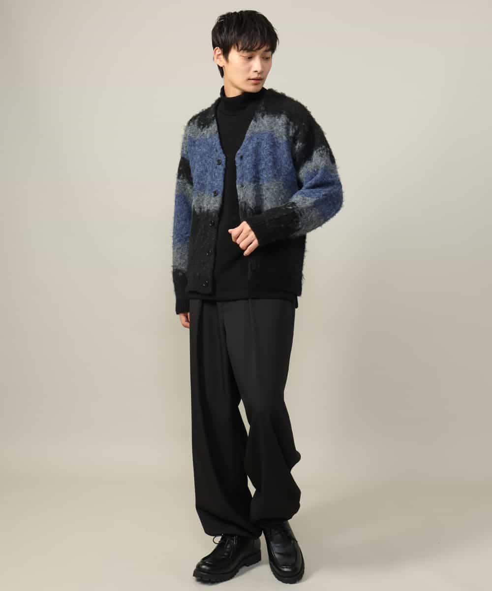 KHCLV25079 a.v.v MEN(アー・ヴェ・ヴェ) 【ユニセックス】ボカシ柄起毛シャギーニット（厚手であったかい） グレー