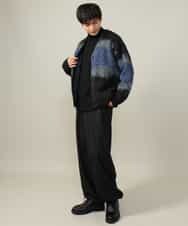 KHCLV25079 a.v.v MEN(アー・ヴェ・ヴェ) 【ユニセックス】ボカシ柄起毛シャギーニット（厚手であったかい） グレー